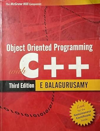 Afbeeldingsresultaten voor Object-Oriented Programming C++ Balagurusamy PDF