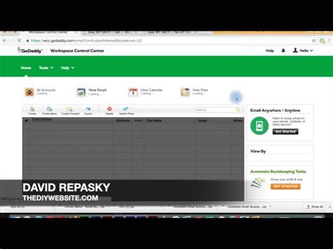 Toradh íomhá ar Go Daddy Email Control Panel