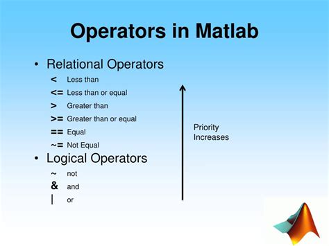 Résultat d’images pour MATLAB Logical Operators in If Statement
