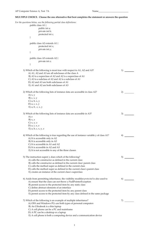 Image result for AP Computer Science A Questions