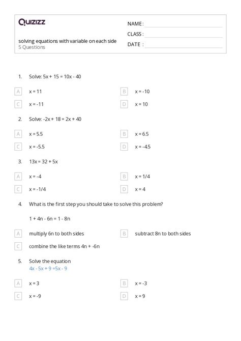 Résultat d’images pour Math 2 Variable Worksheet