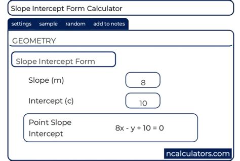 Image result for Slope-Intercept Form Calculator Graph