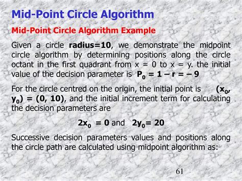 Midpoint Circle Algorithm Example માટે ઇમેજ પરિણામ
