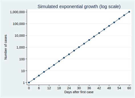 Logarithmic Scale Graph Exponential Growth に対する画像結果