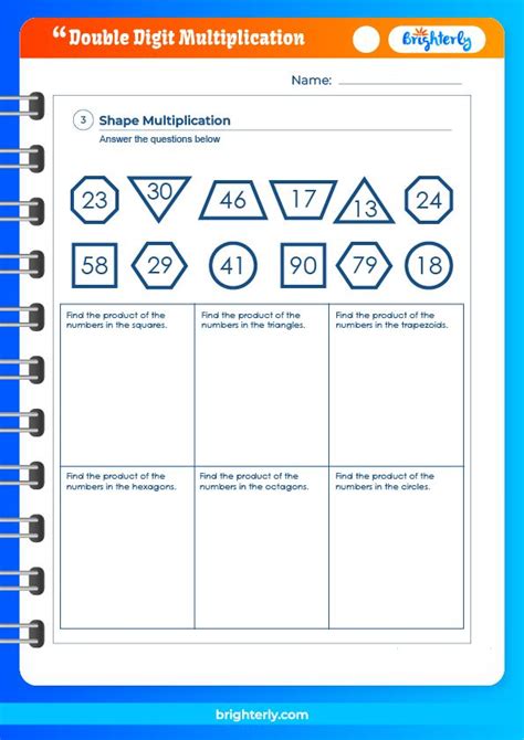 Afbeeldingsresultaten voor Double-Digit Multiplication Worksheets and Answers