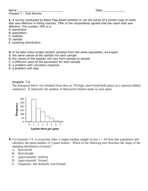 Image result for Sampling Distribution Worksheet