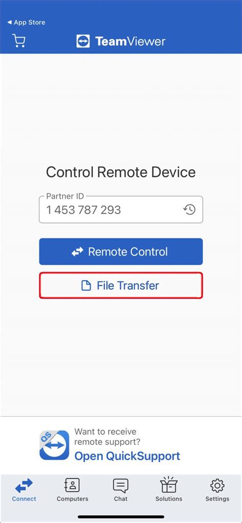 Toradh íomhá ar TeamViewer File Transfer
