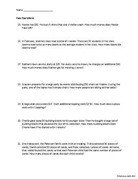 Toradh íomhá ar Algebraic Word Problems Worksheet