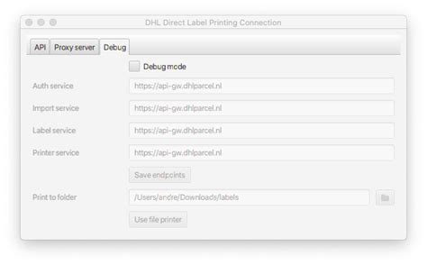 Toradh íomhá ar DHL Label Printer