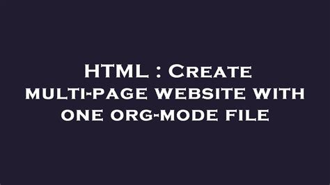 Image result for Multiple Pages in One HTML File