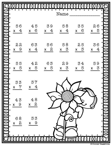 Image result for Two-Digit Multiplication Worksheets 3rd Grade
