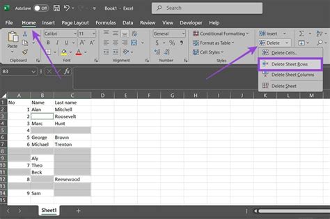 Image result for Excel Remove Empty Rows