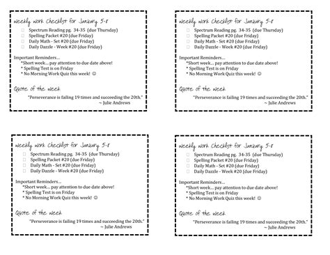 Afbeeldingsresultaten voor Weekly Working Checklist