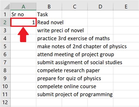Image result for Excel How to Write Sequential Numbers