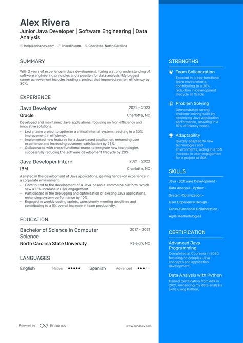 Java Developer Resume Google に対する画像結果