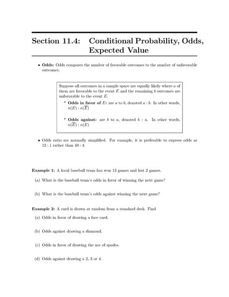 Afbeeldingsresultaten voor Expected Value of Conditional Probability