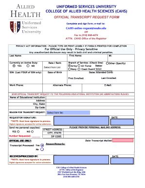 Image result for Official Transcript Form