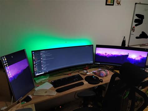 Image result for Ultra Wide 2 Monitor Setup