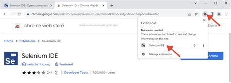 Selenium IDE に対する画像結果