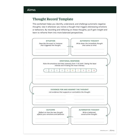 Afbeeldingsresultaten voor Automatic Negative Thoughts Worksheet