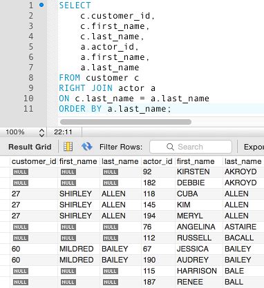 Résultat d’images pour Left Join Right Join MySQL