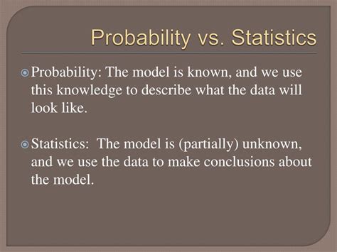 Afbeeldingsresultaten voor Probability vs Statistics