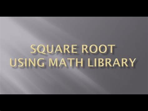 Image result for Square Root in Programing