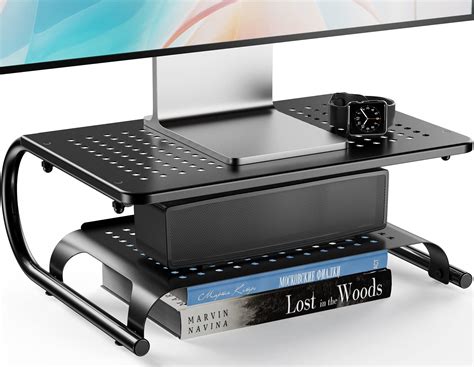 Image result for Computer Monitor Shelf for Desk