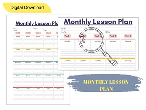 Toradh íomhá ar Daily Lesson Plan Free Sample Printable Cover Template