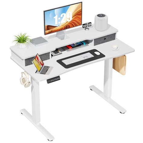 Image result for Computer Table with Monitor Shelf