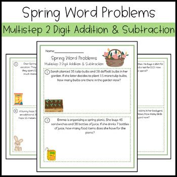Image result for 2 Step Addition and Subtraction Word Problems