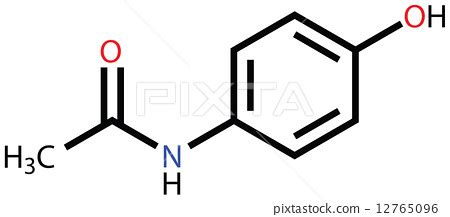 Toradh íomhá ar Paracetamol Structural Formula