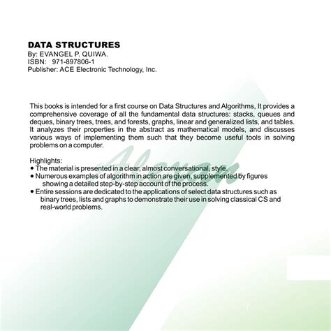 Toradh íomhá ar Data Structures Book Image