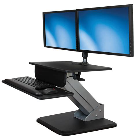 Image result for Double Monitor Computer Desk