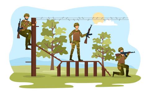Image result for Army Obstacle Course Cartoon