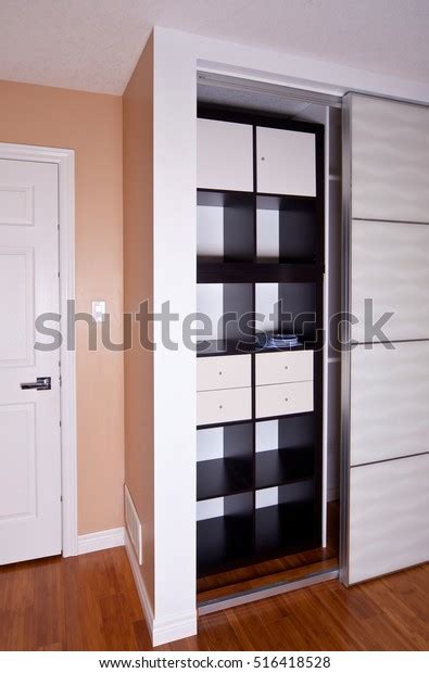 Builtin Closet Sliding Door Shelving Storage Stock Photo (Edit Now ...