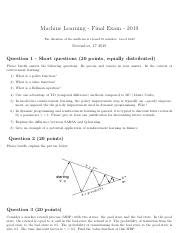 Image result for Machine Learning Exam PDF