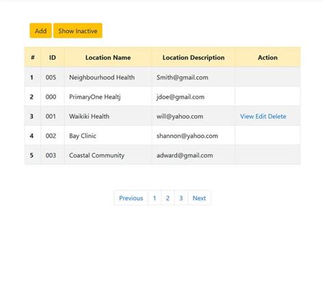 Image result for Form AMD Table Sample Page HTML