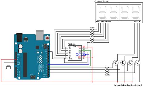 Image result for 7-Segment Display Arduino with 74HC595