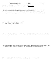 Image result for Dimensional Analysis IV Math Problems