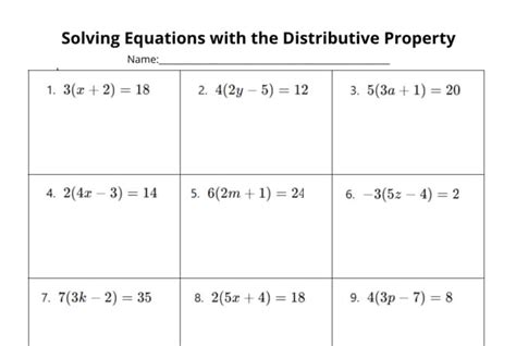 Image result for Solving Simple Equations with Distributive Property