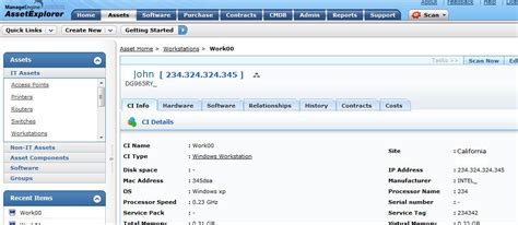 Toradh íomhá ar ManageEngine AssetExplorer