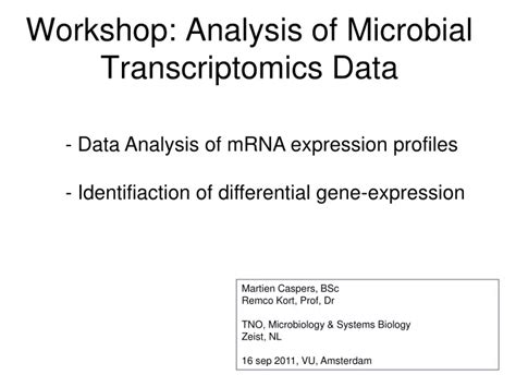 Toradh íomhá ar Microbial Transcriptomics