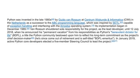 Origin of Python Programming Language に対する画像結果