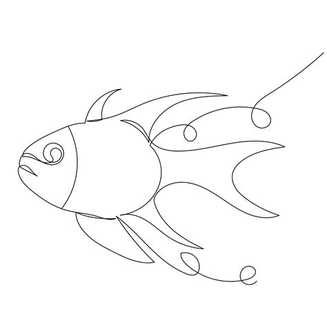 Image result for Continuous Line Drawing Fish