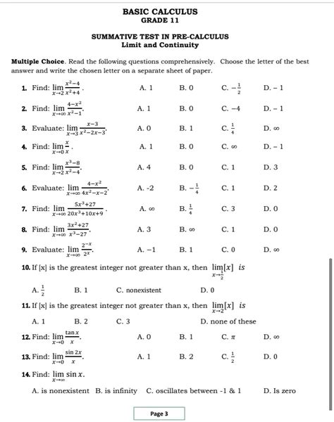 Image result for Basic Calculus Grade 11 Topics