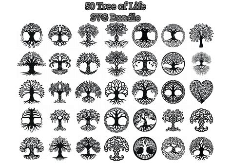 Toradh íomhá ar SVG Tree of Life Decals