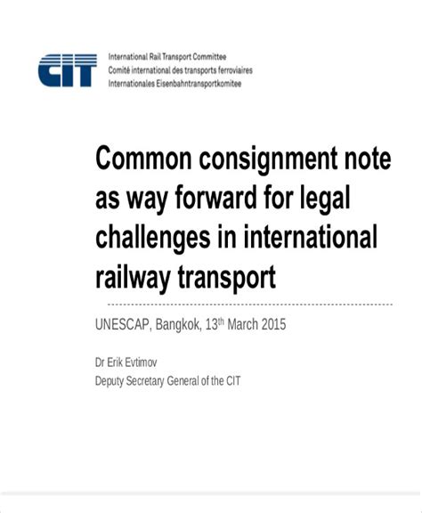 Toradh íomhá ar Road Consignment Note Sample