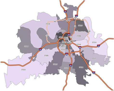 Toradh íomhá ar Color-Coded Zip Code Map