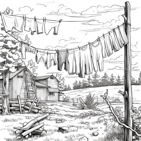 Toradh íomhá ar Clothes Line Drawing